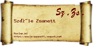 Szüle Zsanett névjegykártya